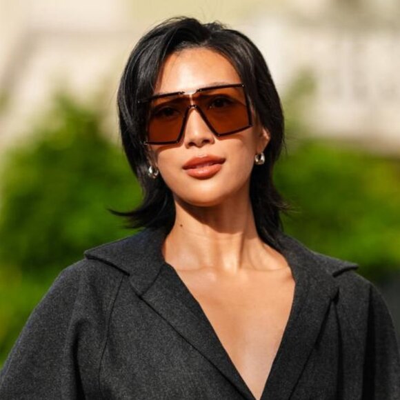 Max Mara MILLER MM0117 30N Shield Sunglasses - Deep Gold/Green main image 6